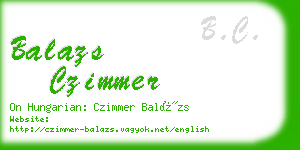 balazs czimmer business card